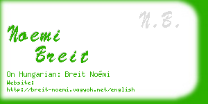 noemi breit business card