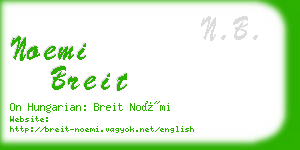 noemi breit business card